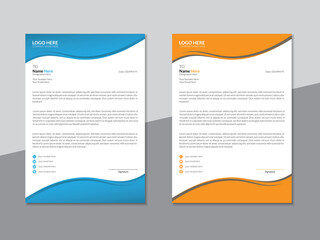 Simple Professional Letterhead Design Template. Modern Creative Letterhead Design