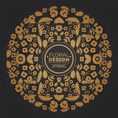 Vintage abstract backgrounds, save the date floral invitations, Wildflowers frames. Flower gold greeting card with paper cut blooming flowers design templates for wedding products. Use for package