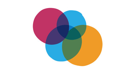 Obraz premium Colorful Overlapping Transparent Circles Abstract Design for Concepts and Data Visualization