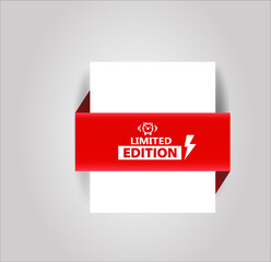 Limited Edition offer Banner red flat sale webbanner and poster creative designs