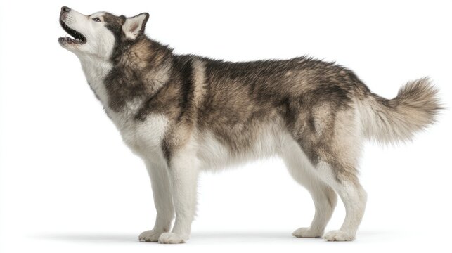 Husky dog profile, looking up (1)