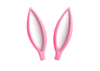 Pink bunny ears transparent png