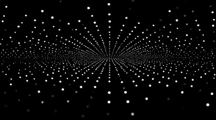 A 4K photo of abstract background of white dots on a black background.