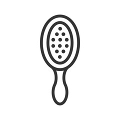 Hair brush vector icon isolated on white