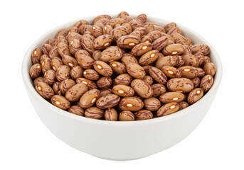 Isolated Bowl of Pinto Beans