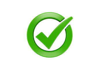 Isolated Green Check Mark in Circle