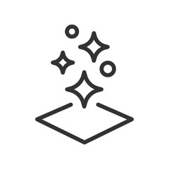 Cleaning surface linear vector icon