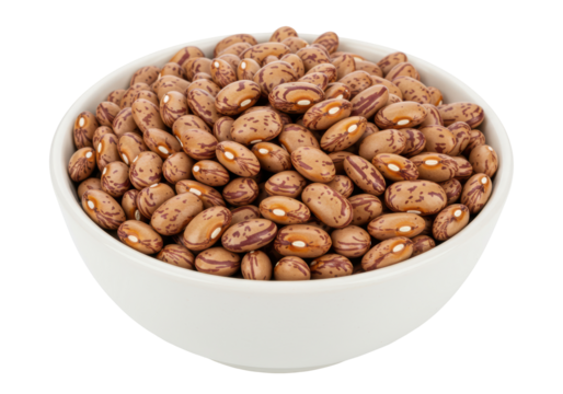Isolated Bowl of Pinto Beans