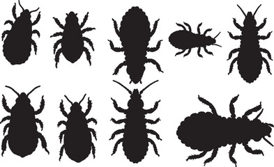 Louse Silhouettes Vector Pack