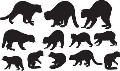 Loris Silhouettes Vector Pack