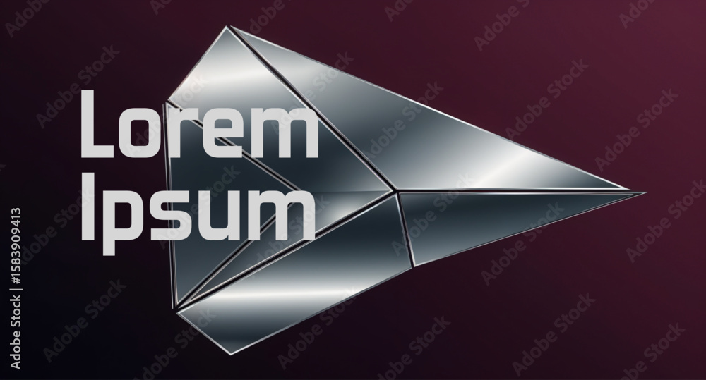 Fototapete metallic geometric arrow design with 