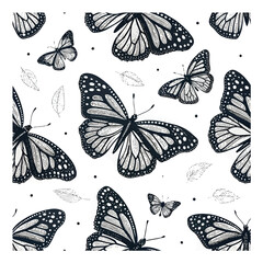 seamless pattern with butterflies