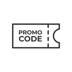 Promo code coupon vector icon