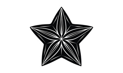 Starfruit silhouette vector and t shirt design Vibrant fruit design for summer collections