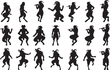 Satyr Silhouettes Vector Pack