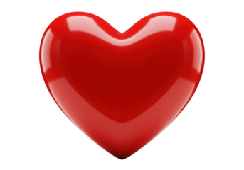 Isolated Reflective Red Heart