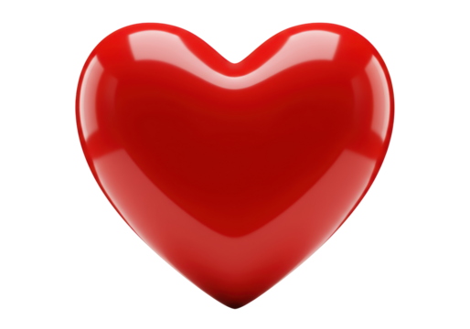 Isolated Reflective Red Heart