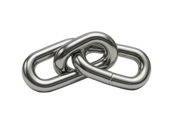 Isolated Interlocking Metal Chain Links