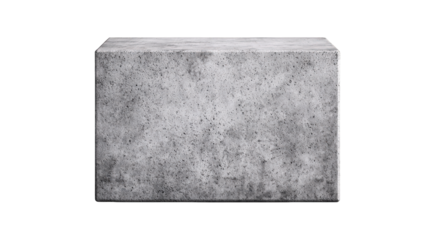A large rectangular concrete block with a rough, textured surface and a weathered appearance.