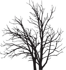 Obraz premium vector illustration of dead tree