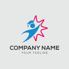 People star logo. Business team group reaching goal together logo vector design.	