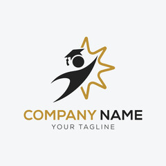 People star logo. Business team group reaching goal together logo vector design.	