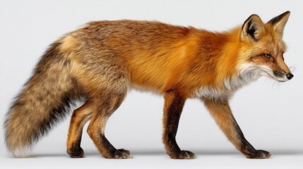 Fototapeta premium Profile view of a red fox