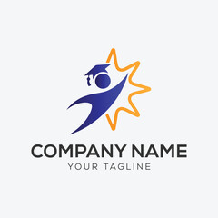 Graduation Logo Template for Schools and Institutes .People star logo. 