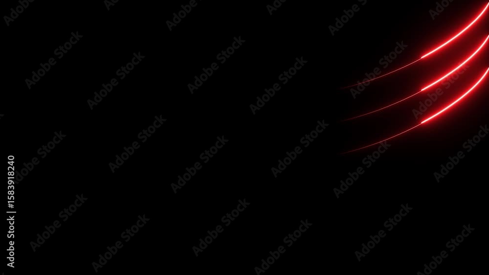 Poster abstract glowing neon lines waving copy space green screen. abstract glowing neon lights blinking li