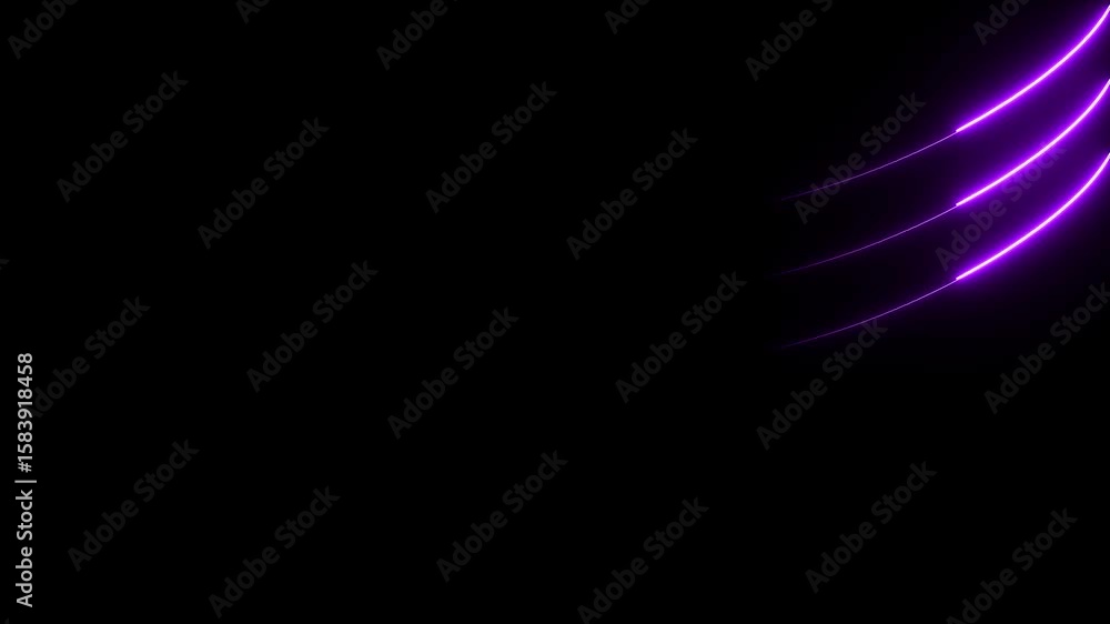 Poster abstract glowing neon lines waving copy space. abstract equalizer neon lines animation background.