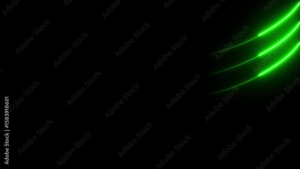 Poster abstract glowing neon lines waving copy space. abstract equalizer on background.