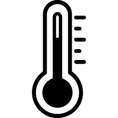 Naklejka na ściany i meble Thermometer outline icon vector