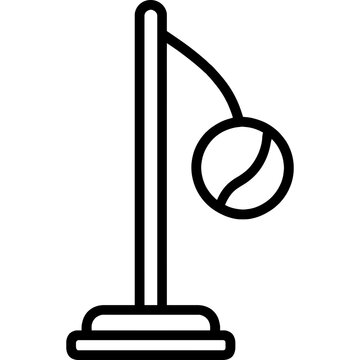 Tetherball pole outline icon vector