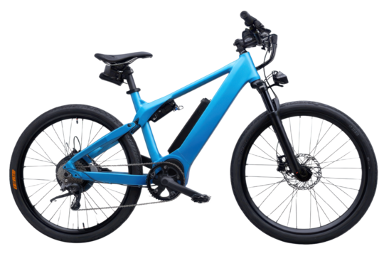 blue modern mid drive motor e bike pedelec with electric engine middle mount