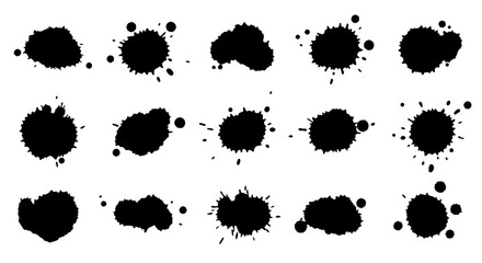 Ink Splatters: A collection of unique ink splatters showcases the beauty of spontaneous ink on surfaces, with droplets creating striking visual effects.