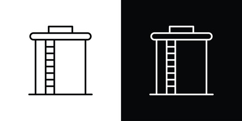 Water tank icon for concept and graphic design. Collection of high quality black style vector icons