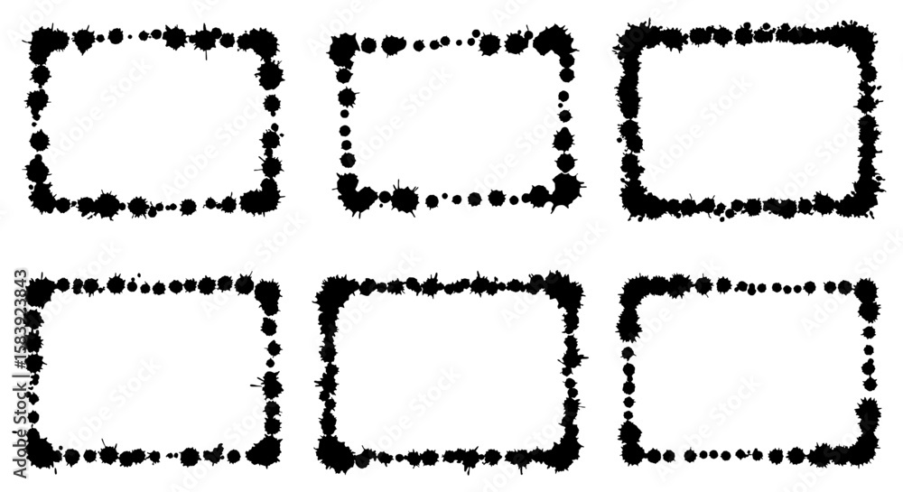 Poster frame collection: a set of hand-drawn frames with a textured aesthetic, perfect for adding a unique 