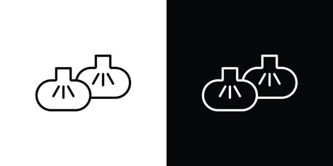 Steamed bread icon for concept and graphic design. Collection of high quality black style vector icons