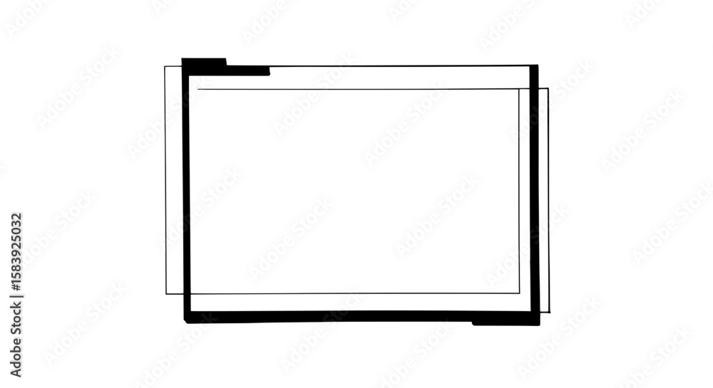 Fototapete minimalist frame design: a modern and versatile frame element, rendered in a clean and contemporary 