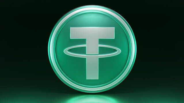 USDT logo and coin