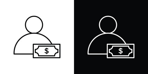 Personal loan icon for concept and graphic design. Collection of high quality black style vector icons