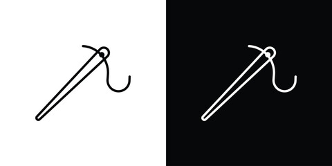 Needle icon for concept and graphic design. Collection of high quality black style vector icons