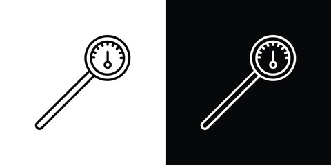 Kitchen thermometer icon for concept and graphic design. Collection of high quality black style vector icons