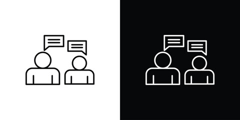 Job interview icon for concept and graphic design. Collection of high quality black style vector icons