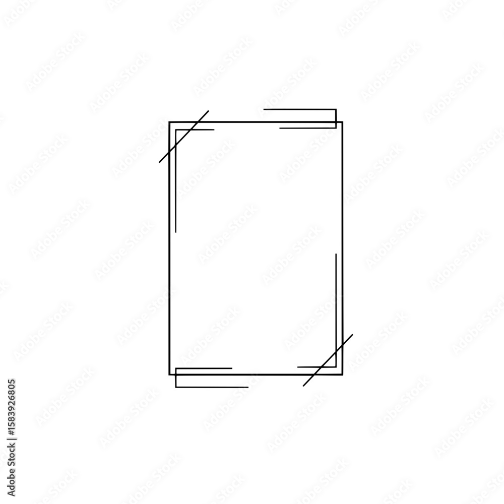 Poster geometric elegance: a simple, refined rectangular frame. a minimalist design with clean lines, perfe