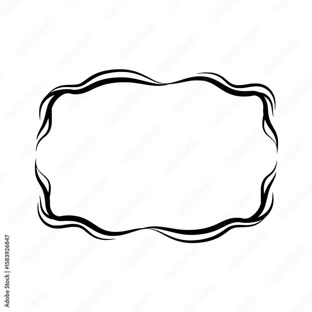Poster elegant frame design: a simple yet striking illustration featuring a sophisticated frame, its gracef