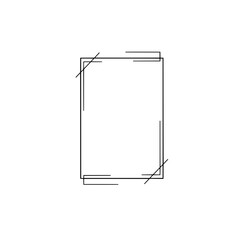 Geometric Elegance: A simple, refined rectangular frame. A minimalist design with clean lines, perfect for adding a touch of sophistication.