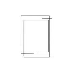 Minimalist Abstract Rectangular Art: Simple, overlapping rectangular forms compose this starkly modern artwork, offering a refined touch to any design.