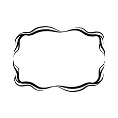 Elegant Frame Design: A simple yet striking illustration featuring a sophisticated frame, its graceful curves and lines creating a visual balance for any creative project. 