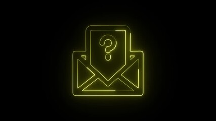 Help Email Animation with Glowing Lines on Black Background